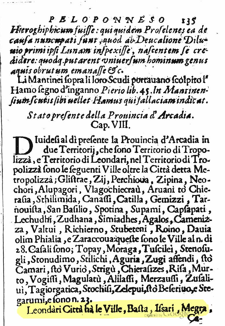 Pages from Breve Descrizione Corografica del Pelopo