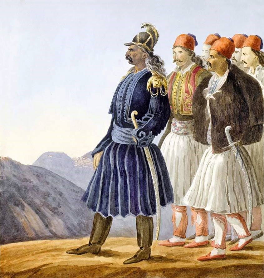 Θ.Κολοκοτρώνης στην Καρύταινα πίνακας του jean Pierre Eugene Peytier 1829